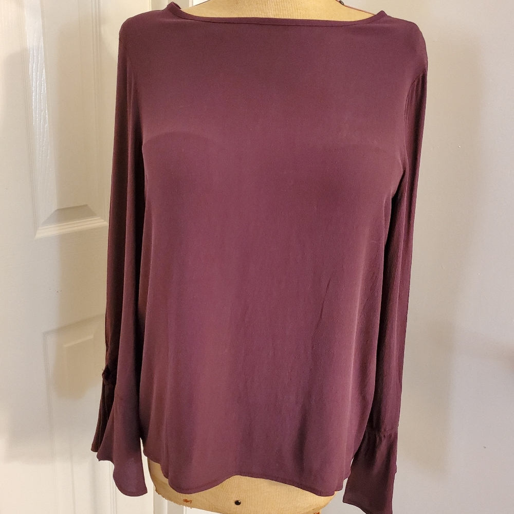 Blue Rain bell sleeve size S EUC top - Picture 3 of 8
